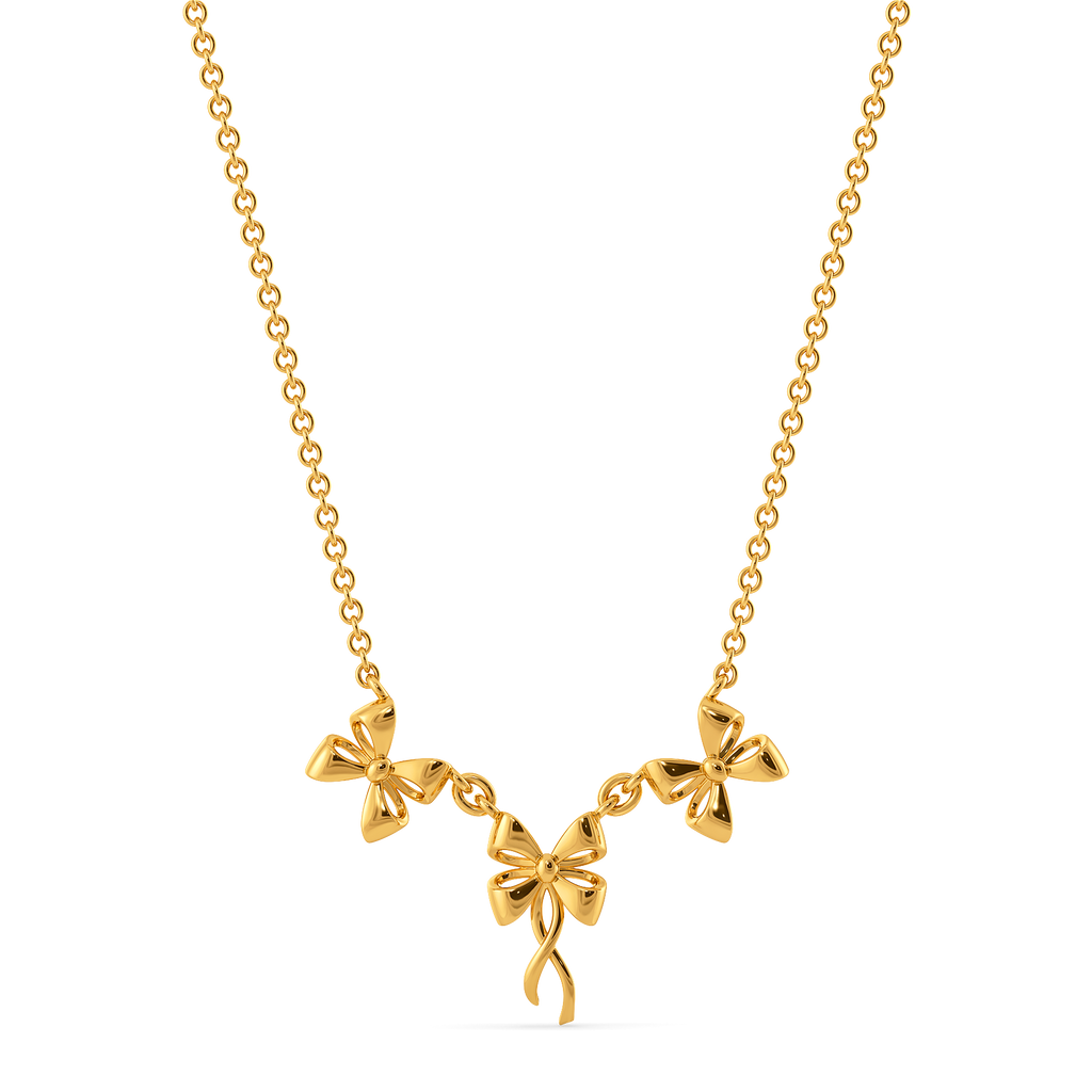 Dreamy Ribbons Gold Necklaces