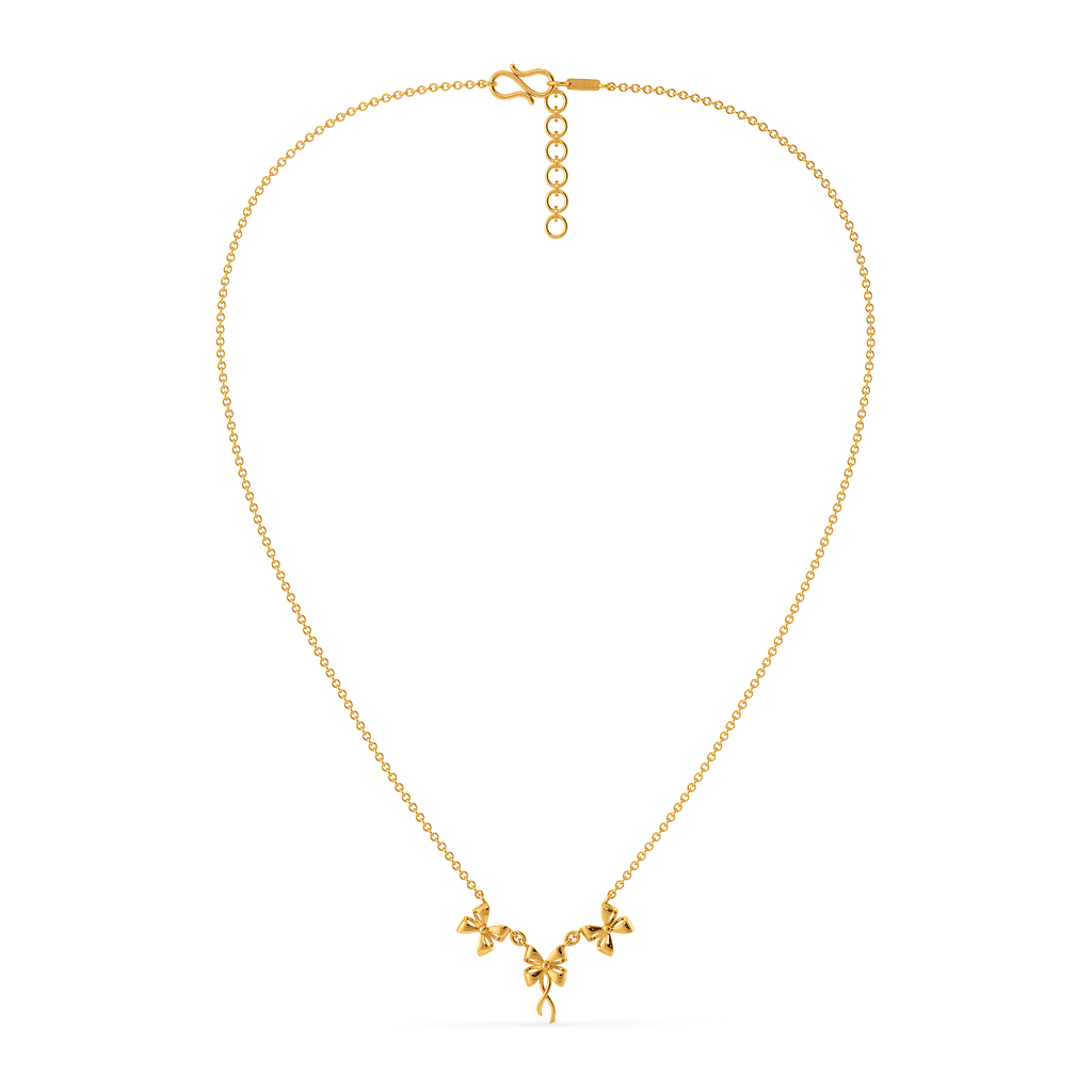 Dreamy Ribbons Gold Necklaces