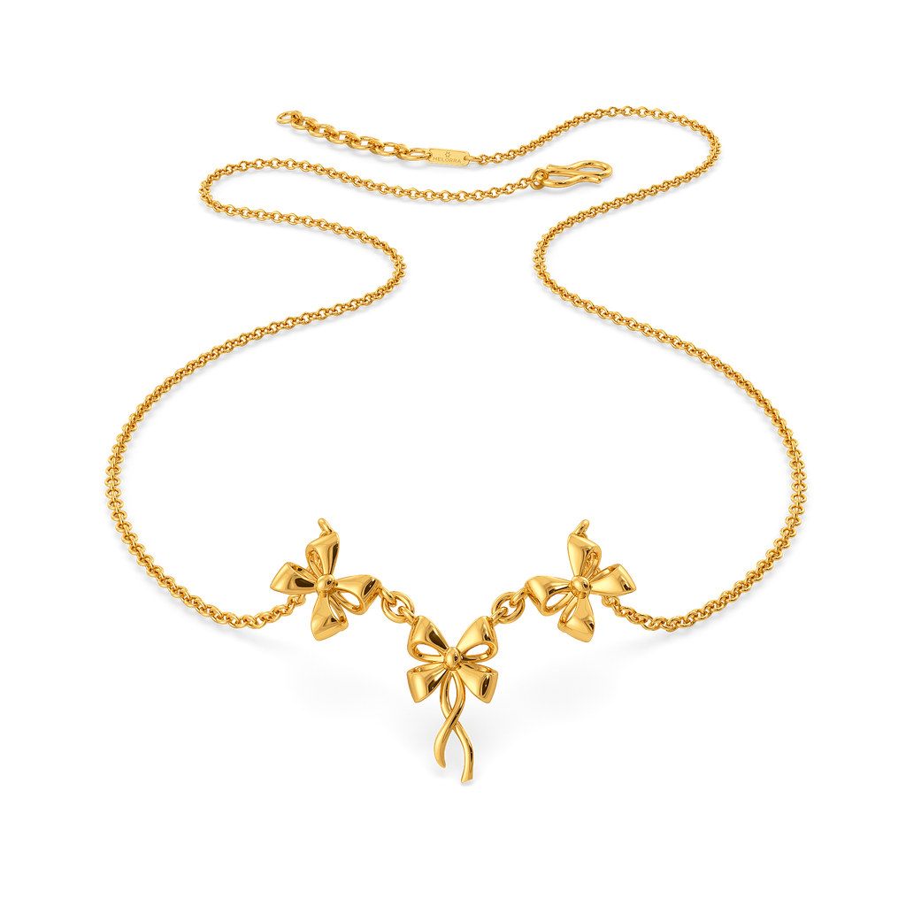 Dreamy Ribbons Gold Necklaces