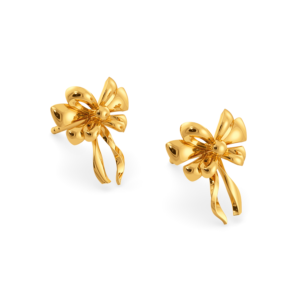 Lavish Knots Gold Earrings