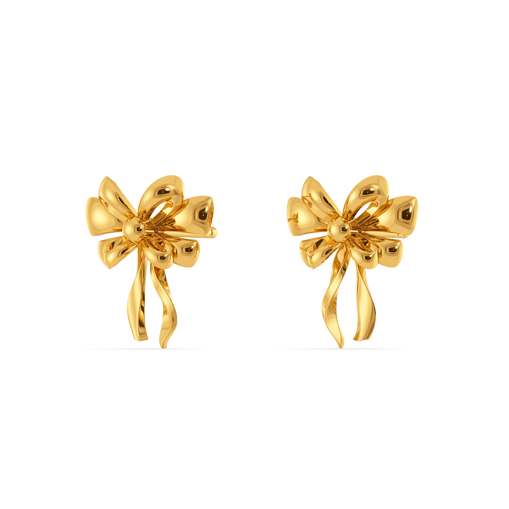 Lavish Knots Gold Earrings