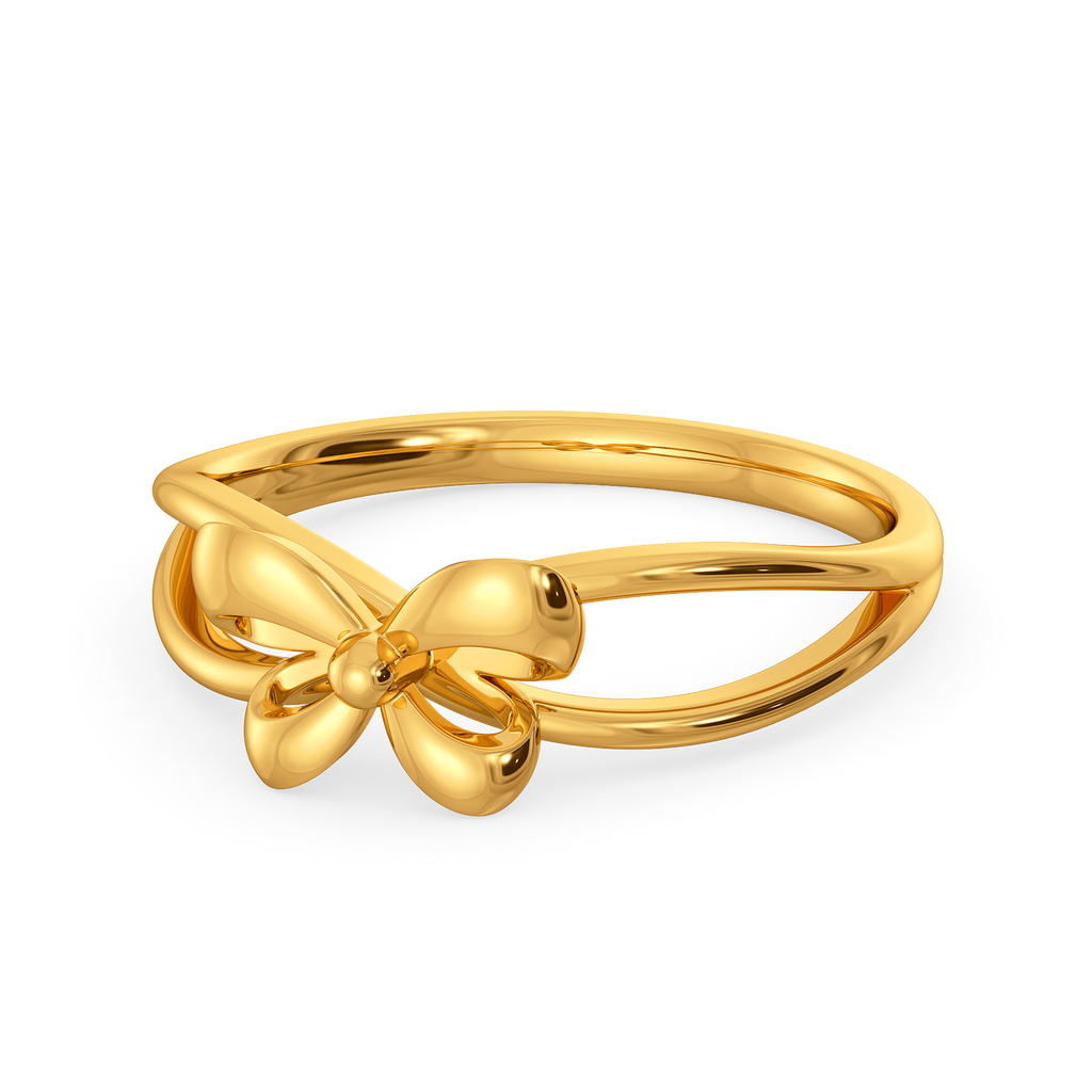 Ribboned Grace Gold Rings alternate view 2