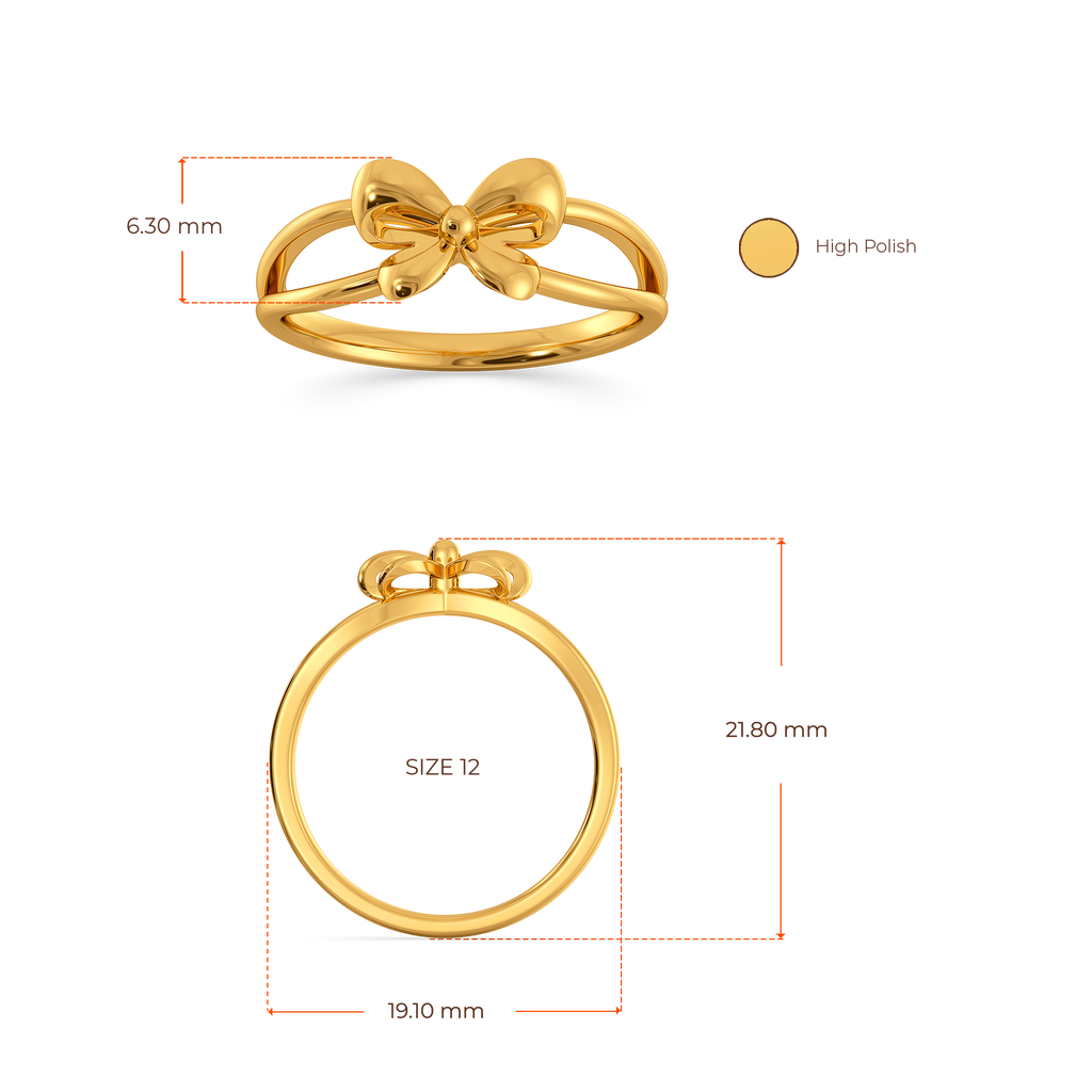 Ribboned Grace Gold Rings image