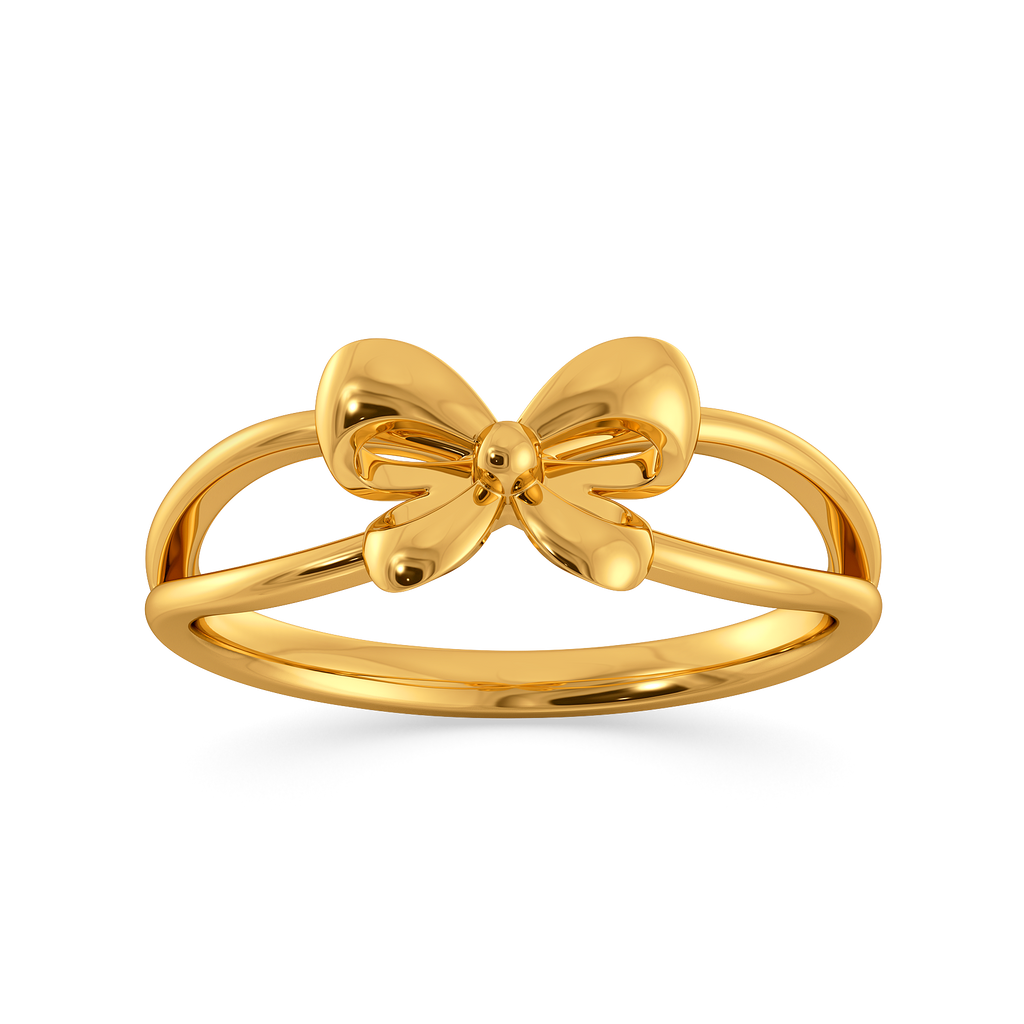 Ribboned Grace Gold Rings alternate view 3