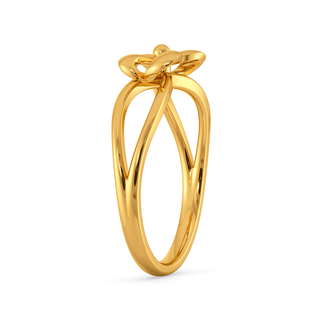 Ribboned Grace Gold Rings image