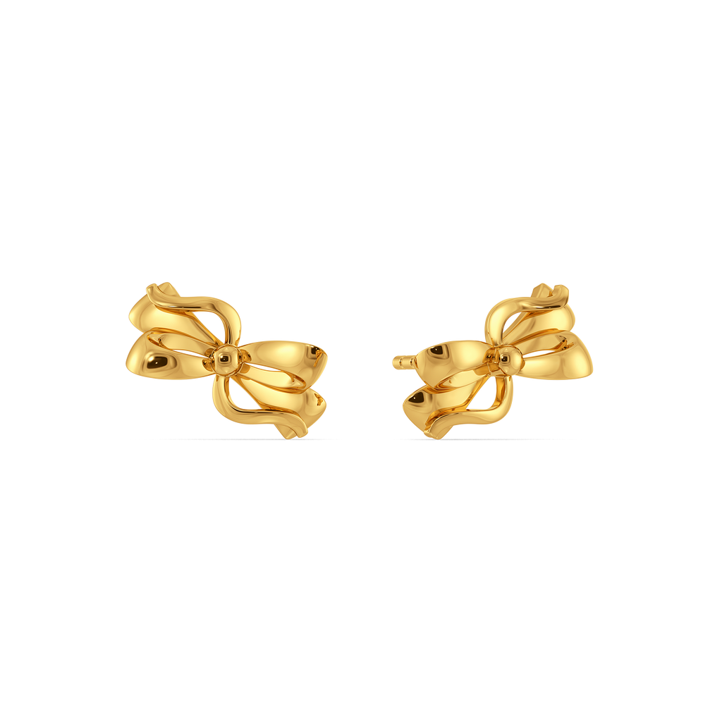 Knotted Trails Gold Earrings