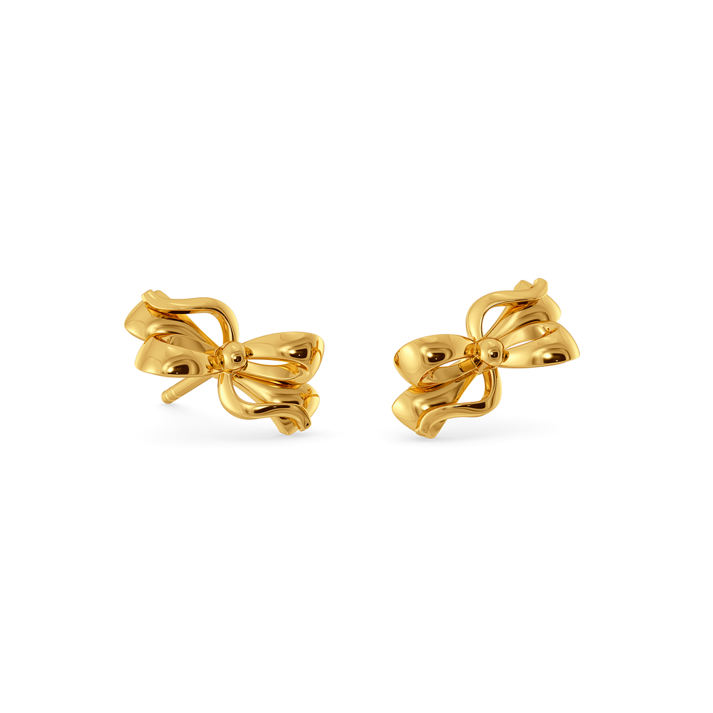 Knotted Trails Gold Earrings