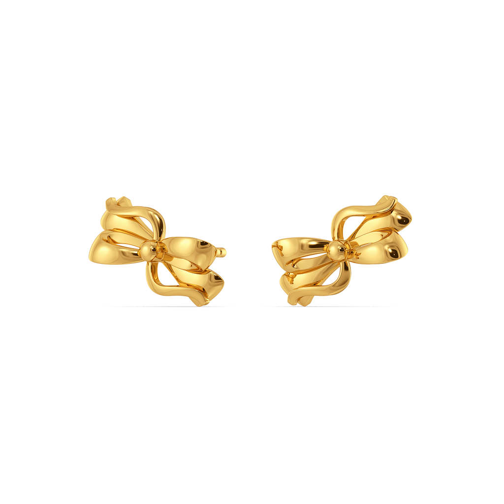 Knotted Trails Gold Earrings