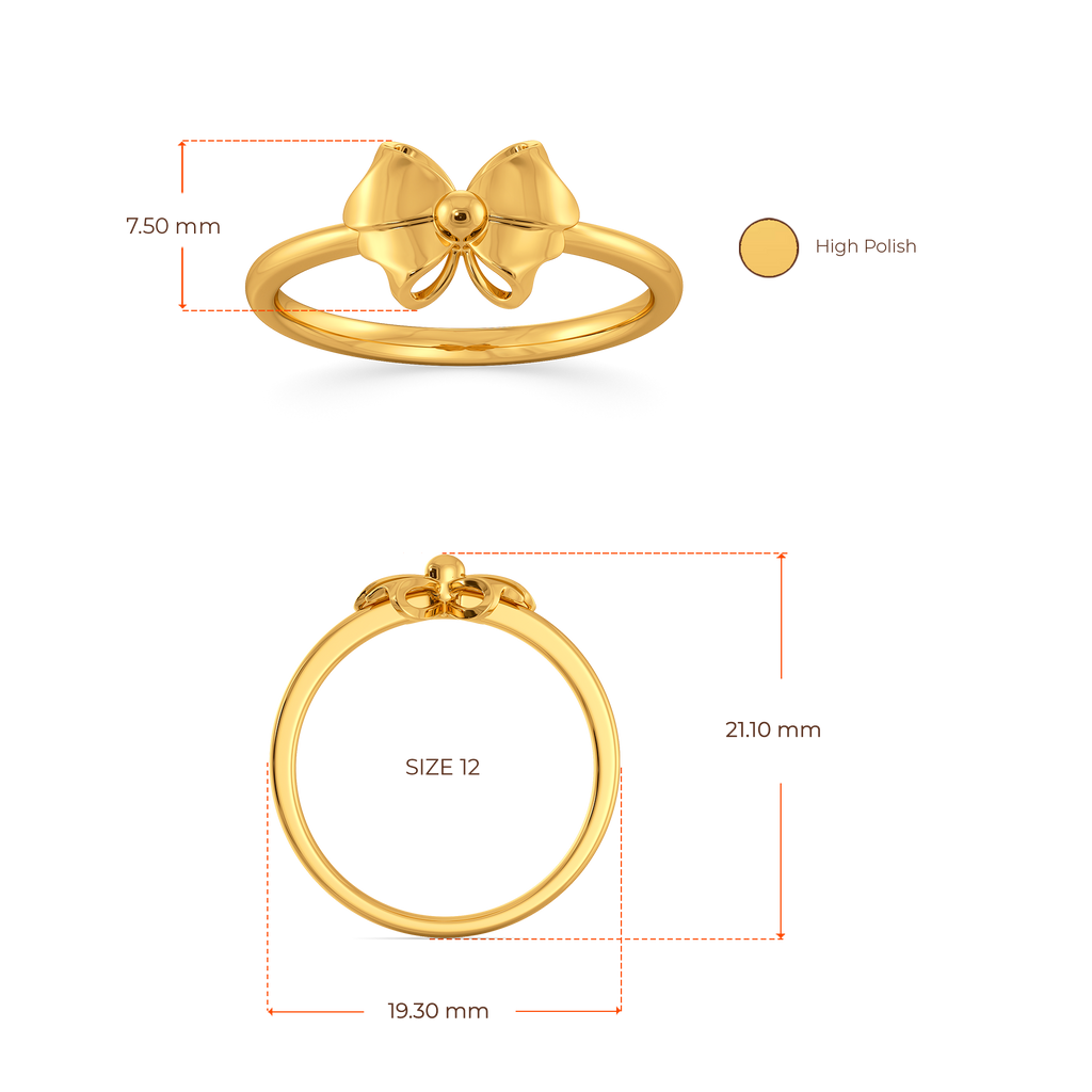 Couture Bow Gold Rings image