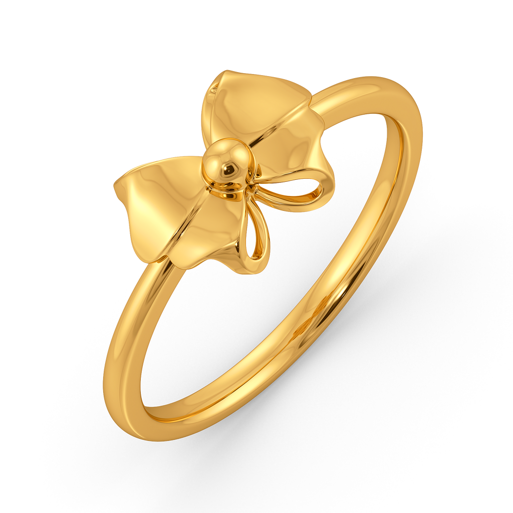 Couture Bow Gold Rings