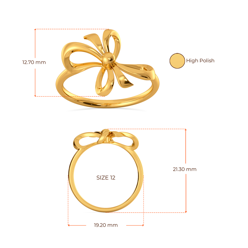 Dripping Ribbons Gold Rings image