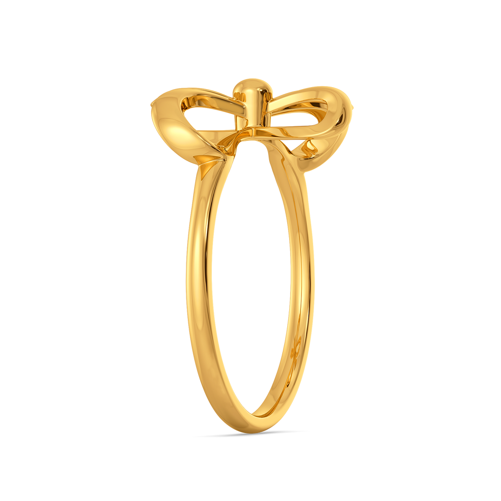Dripping Ribbons Gold Rings image