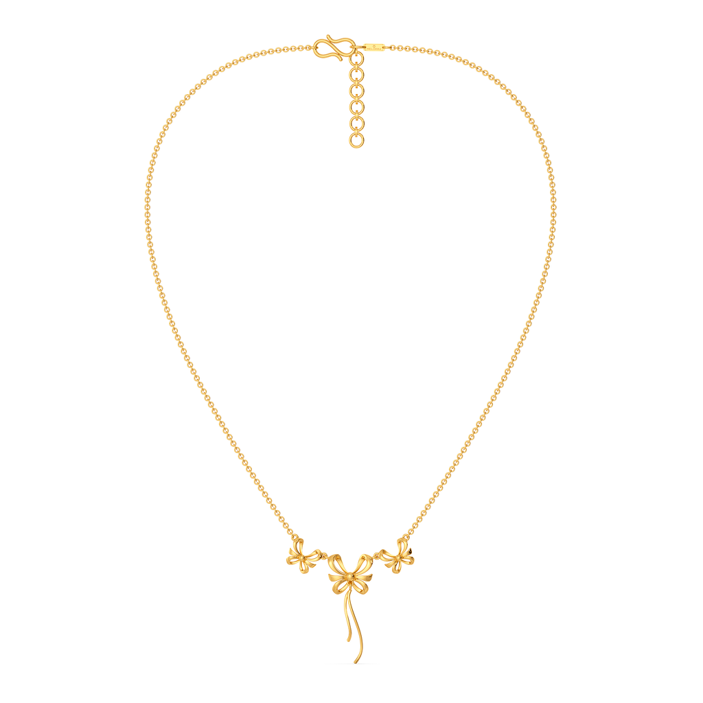 Dripping Ribbons Gold Necklaces