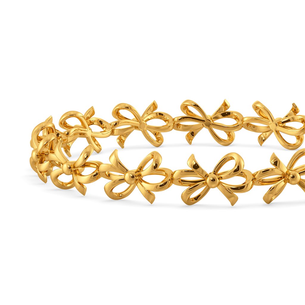 Dripping Ribbons Gold Bangles