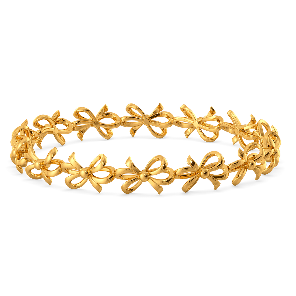 Dripping Ribbons Gold Bangles
