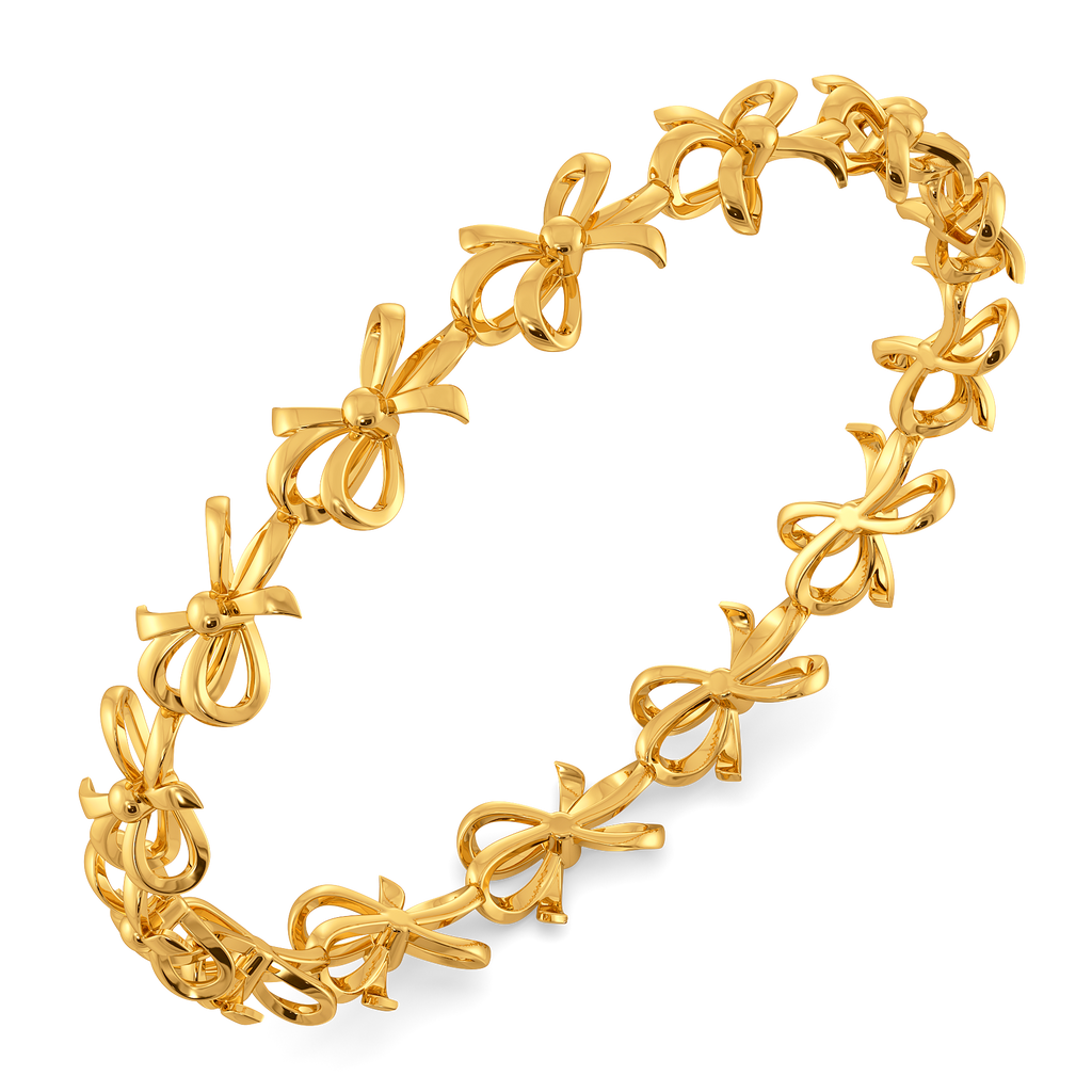 Dripping Ribbons Gold Bangles