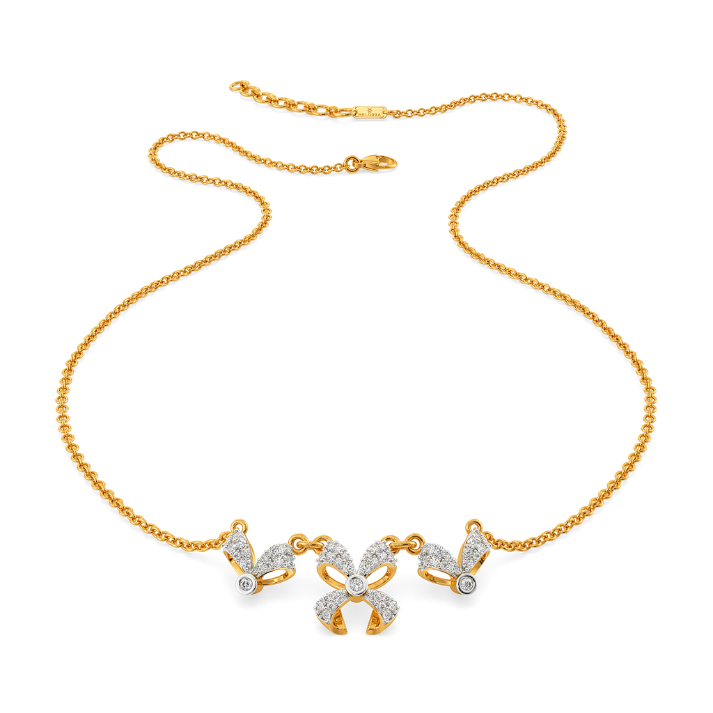 Dramatic Bows Diamond Necklaces
