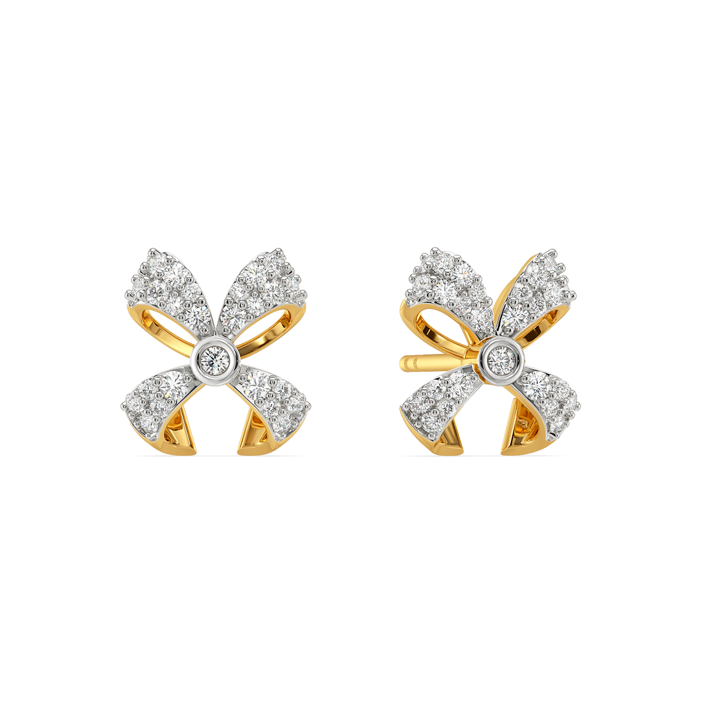 Dramatic Bows Diamond Earrings