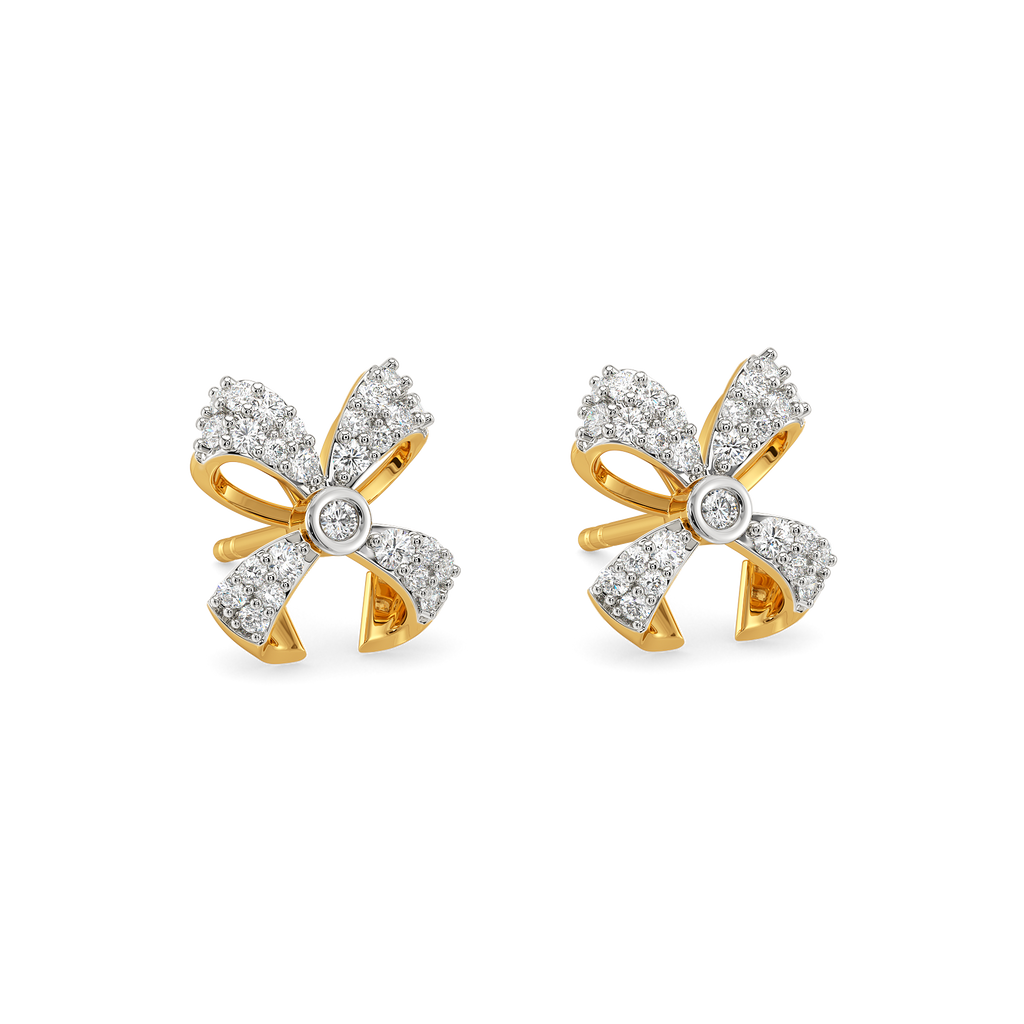 Dramatic Bows Diamond Earrings