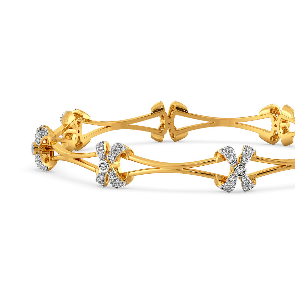 Dramatic Bows Diamond Bangles