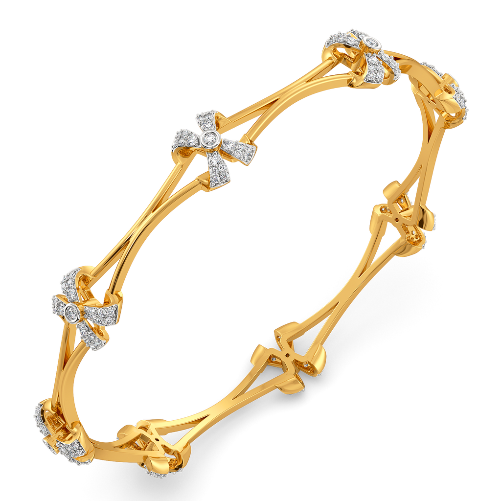 Dramatic Bows Diamond Bangles
