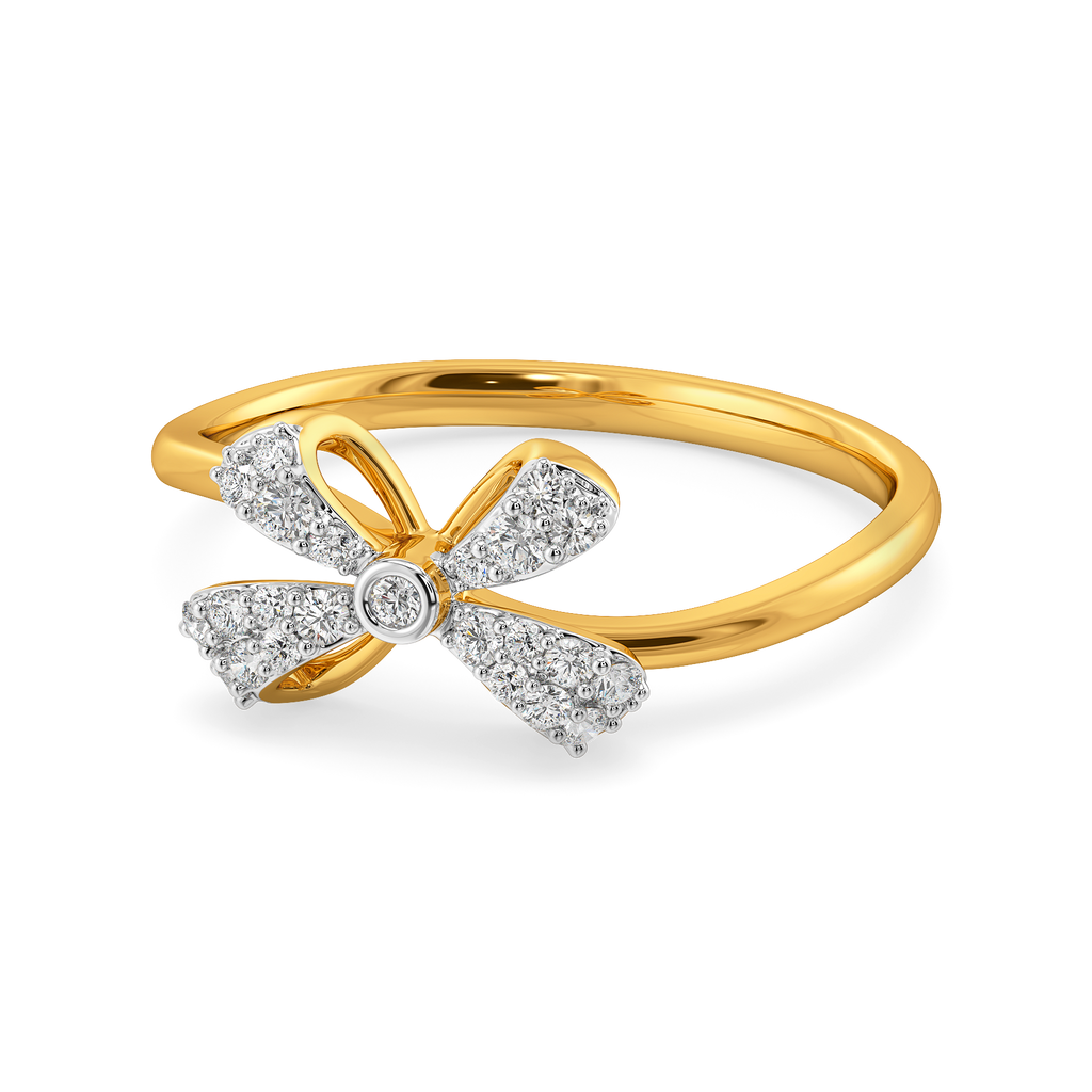 Dripping Bow Details Diamond Rings alternate view 2