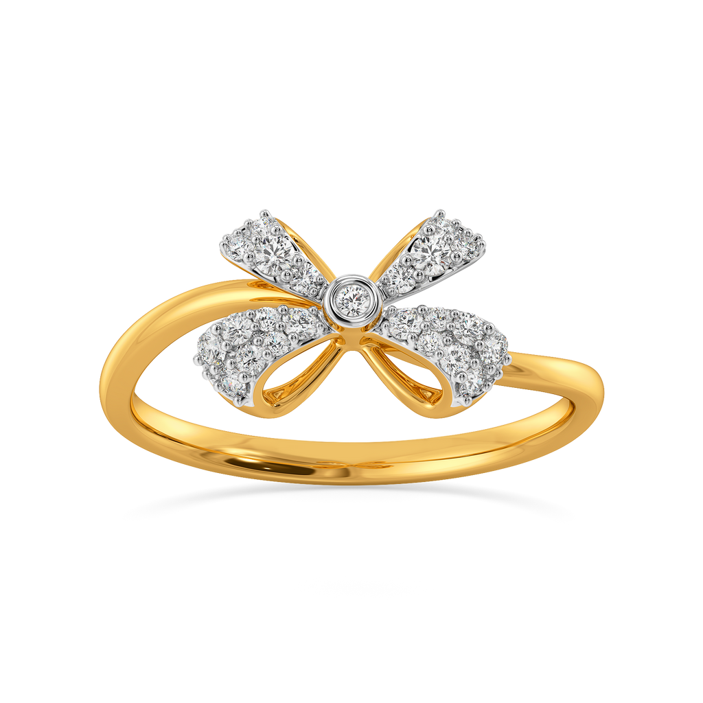 Dripping Bow Details Diamond Rings alternate view 3