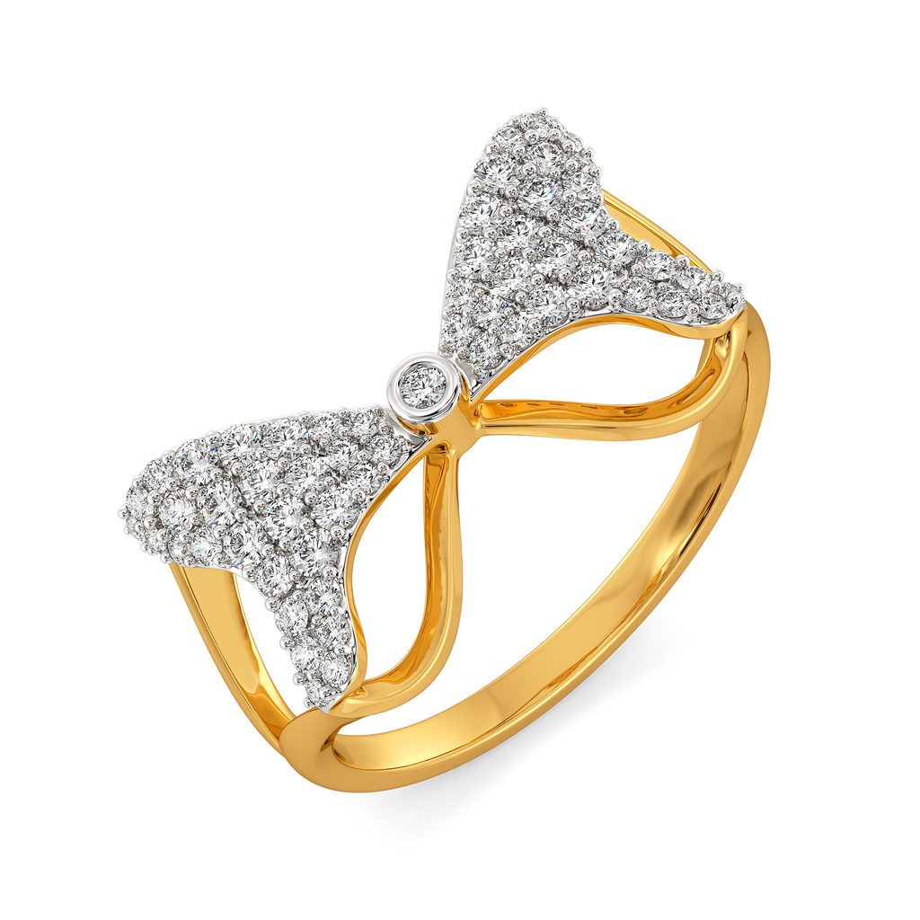 Fanciful Ribbons Diamond Rings