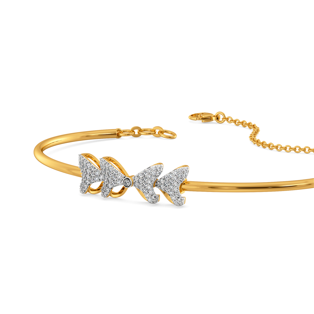 Fanciful Ribbons Diamond Bangles
