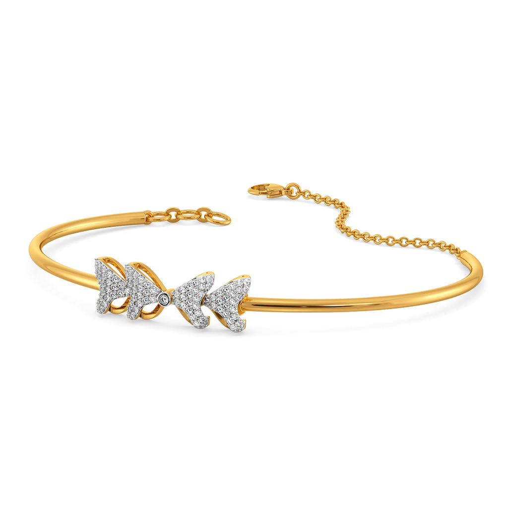 Fanciful Ribbons Diamond Bangles