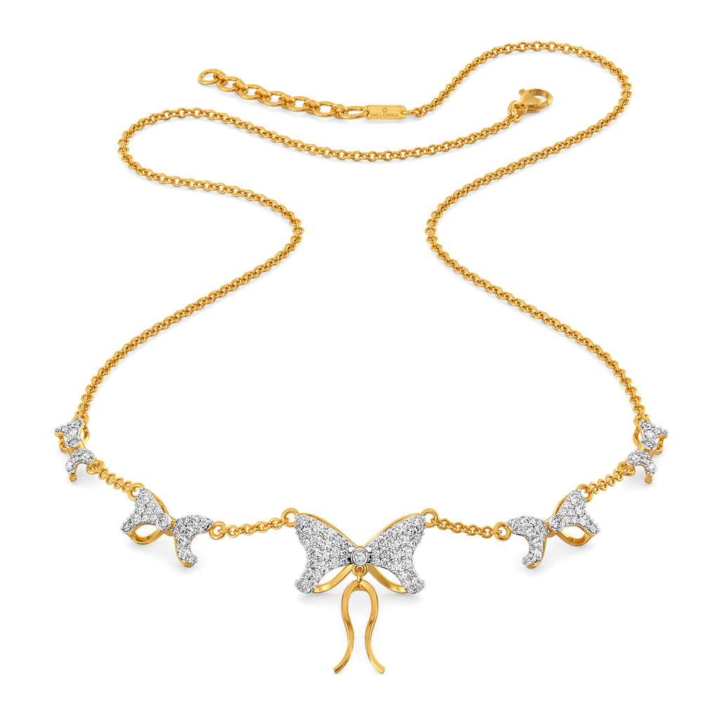 Fanciful Ribbons Diamond Necklaces