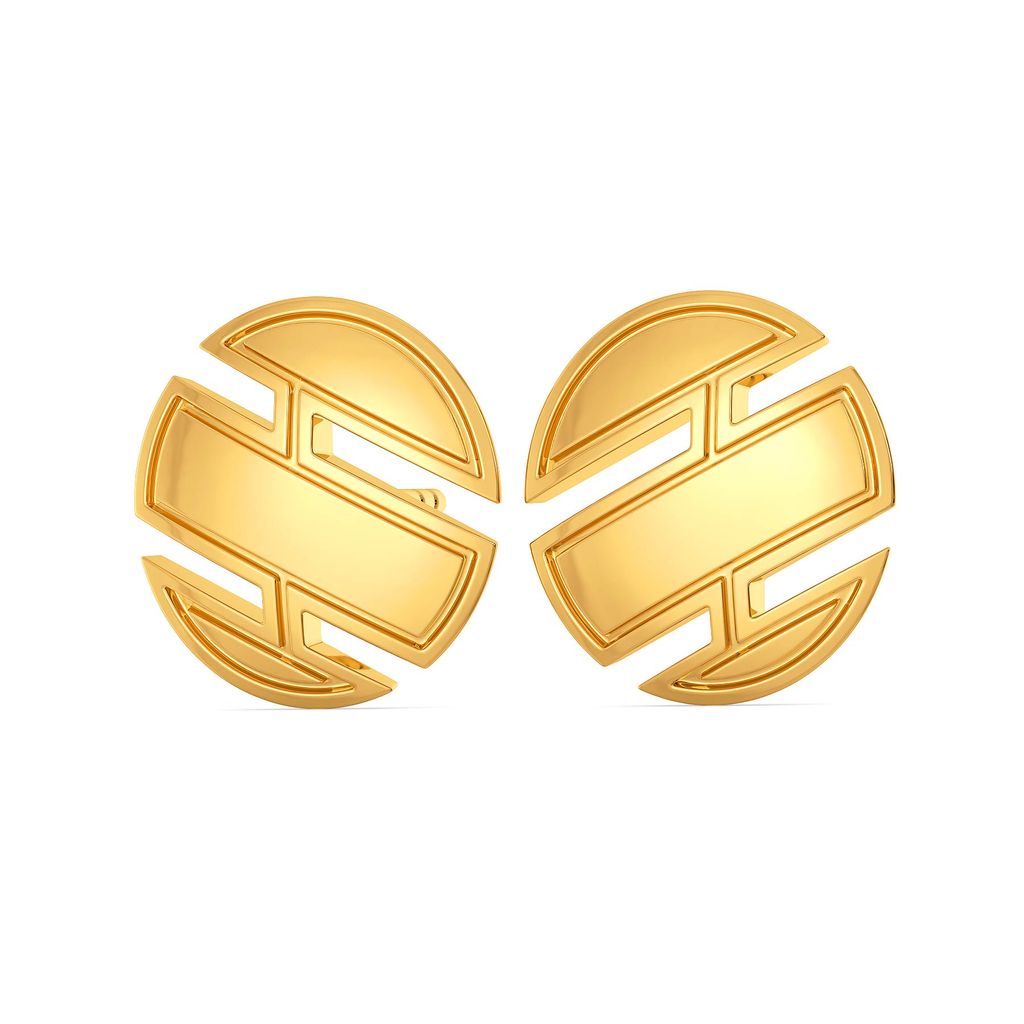 Cool Cuts Gold Earrings