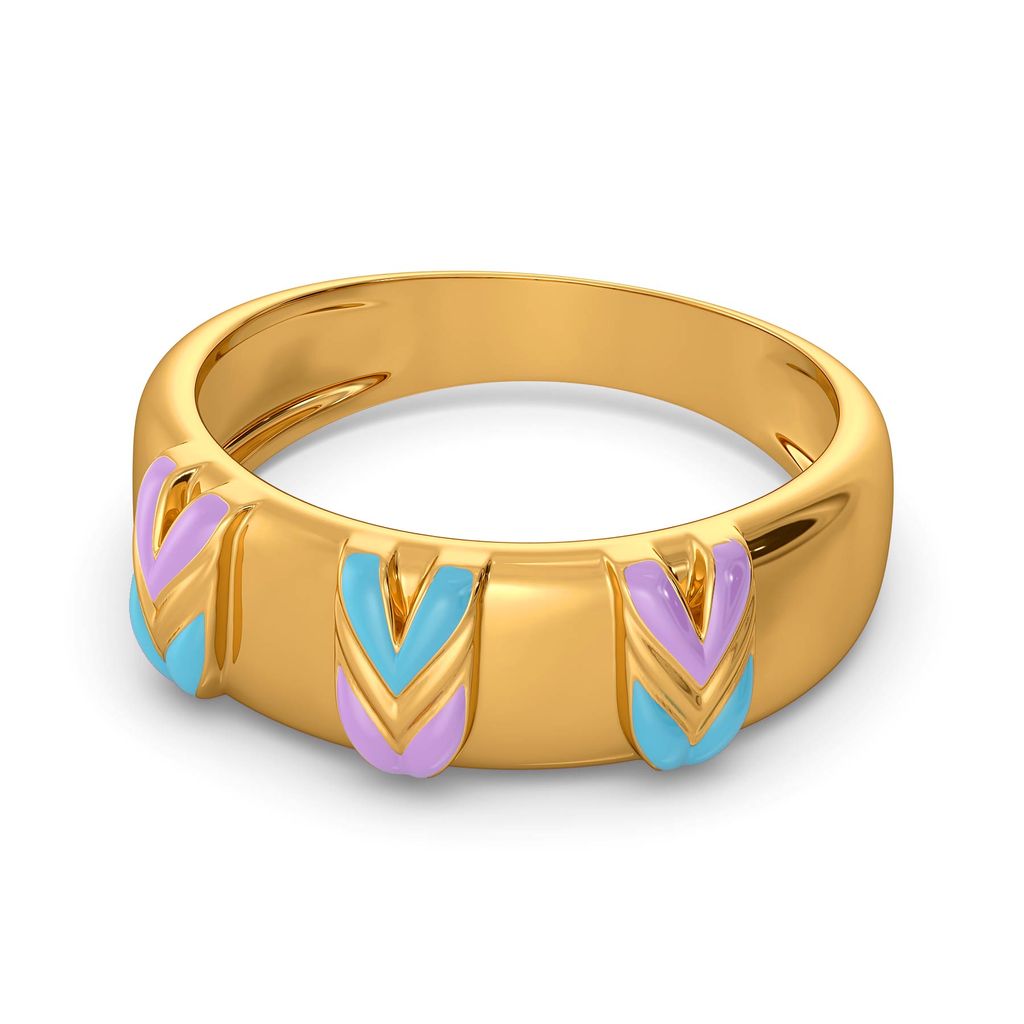 Euphoria Print Gold Rings alternate view 3