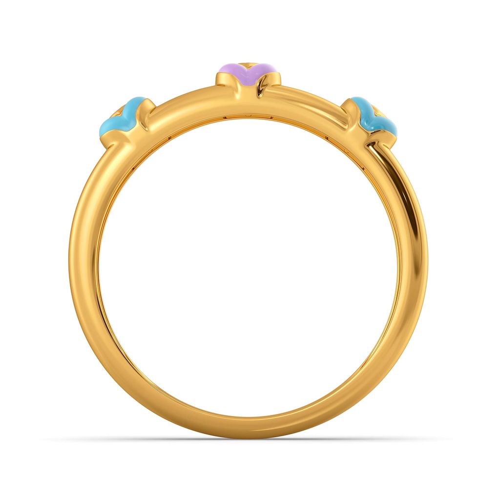 Euphoria Print Gold Rings image
