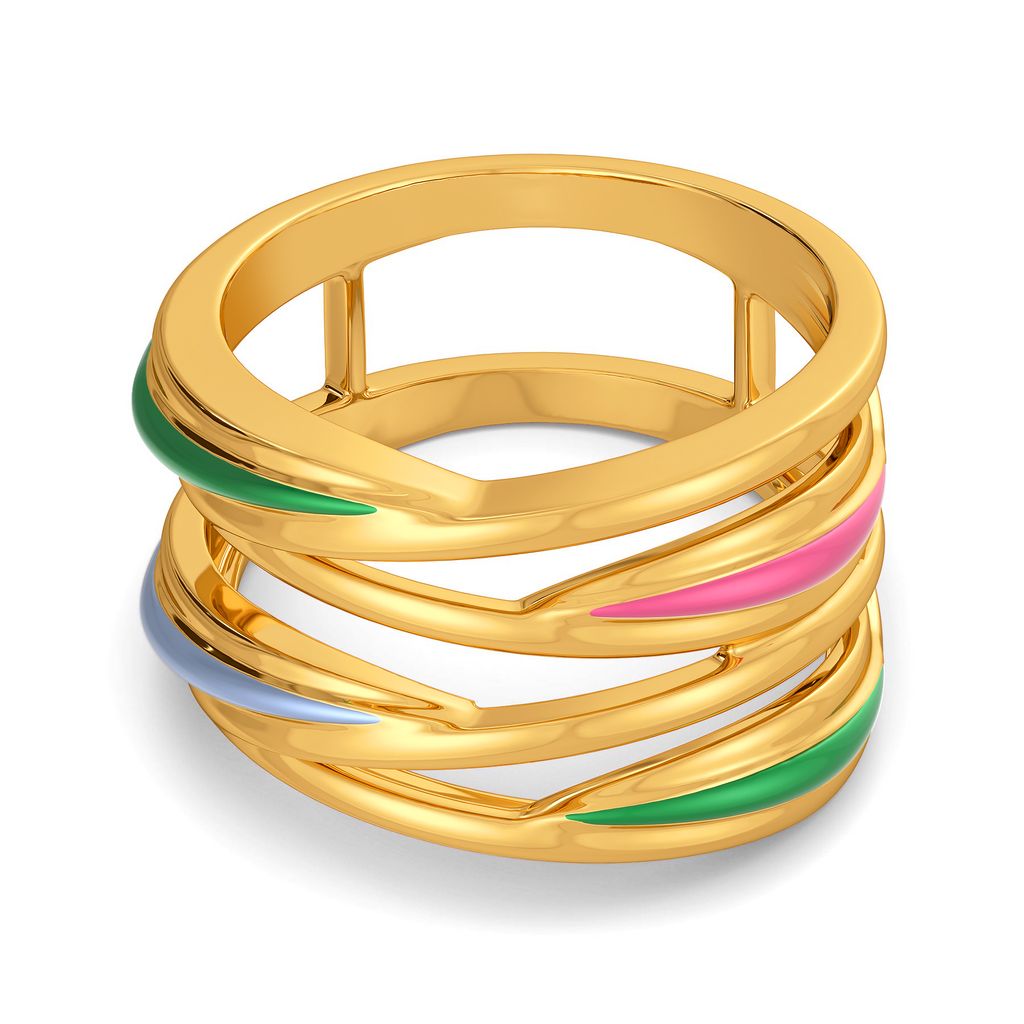 Groovy Drama Gold Rings alternate view 3