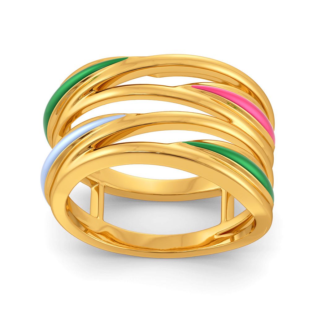 Groovy Drama Gold Rings alternate view 2