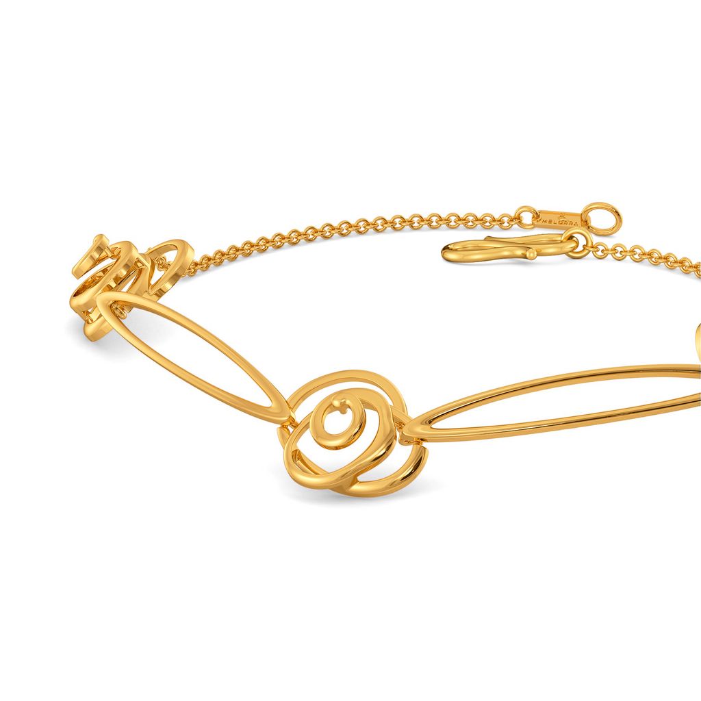 Rose Twined Gold Bracelets