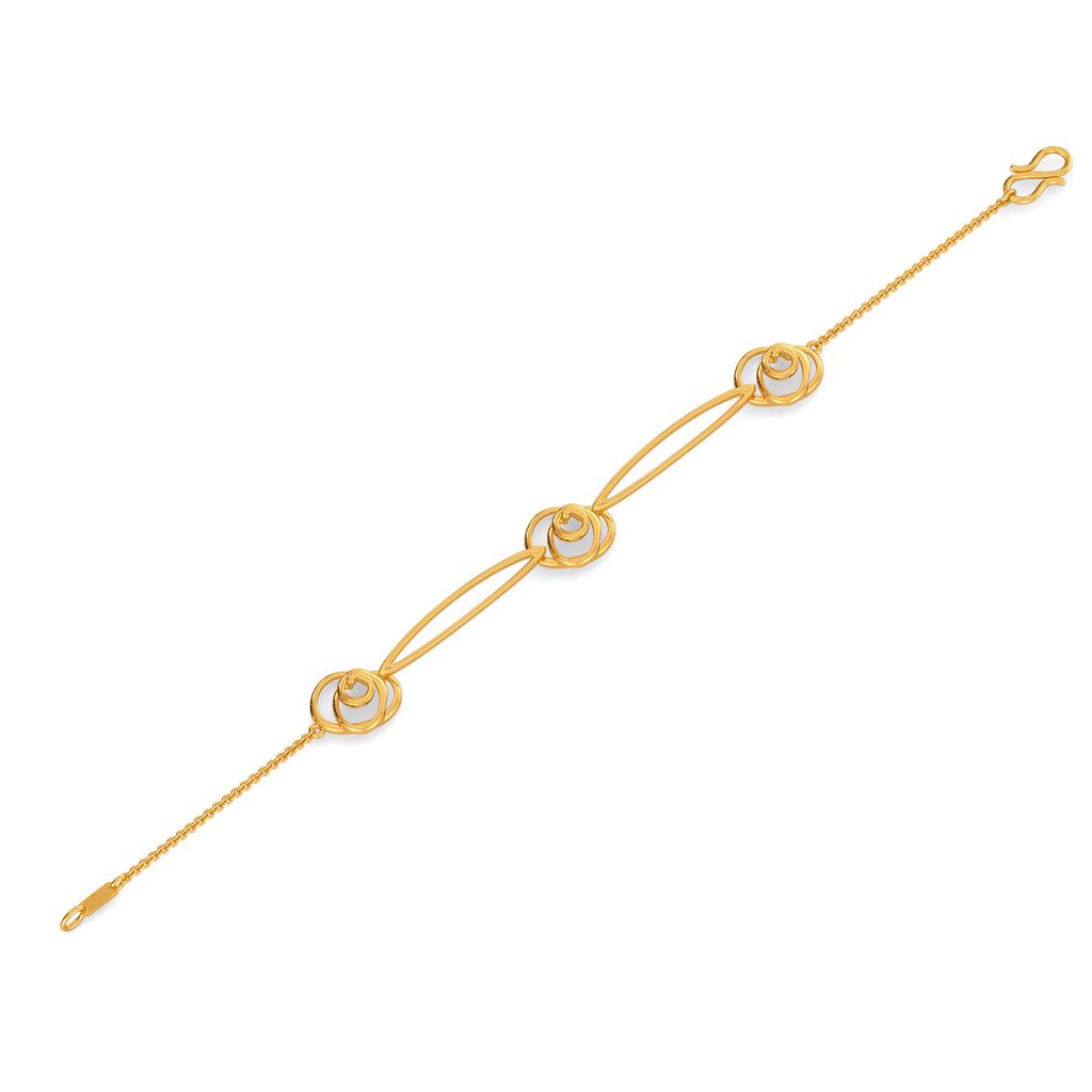 Rose Twined Gold Bracelets