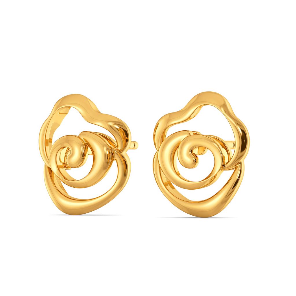 Winter Wilts Gold Earrings