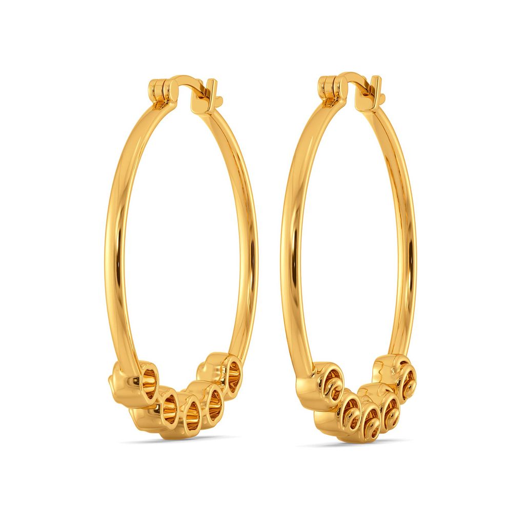 Twirl A Rose Gold Earrings