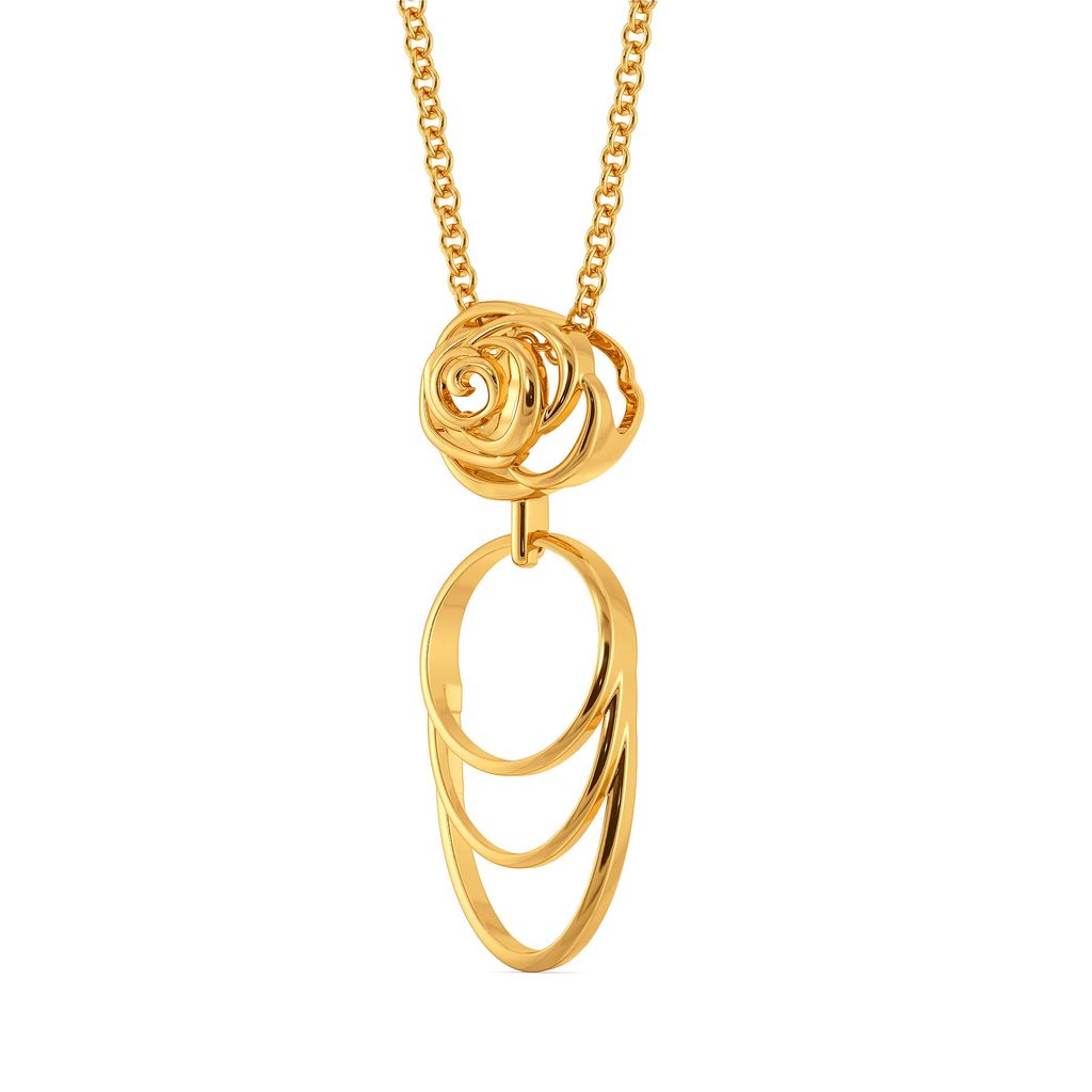 Blazing Blossom Gold Pendants