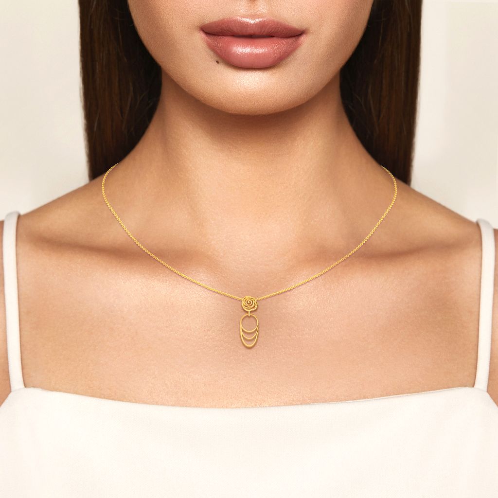 Blazing Blossom Gold Pendants