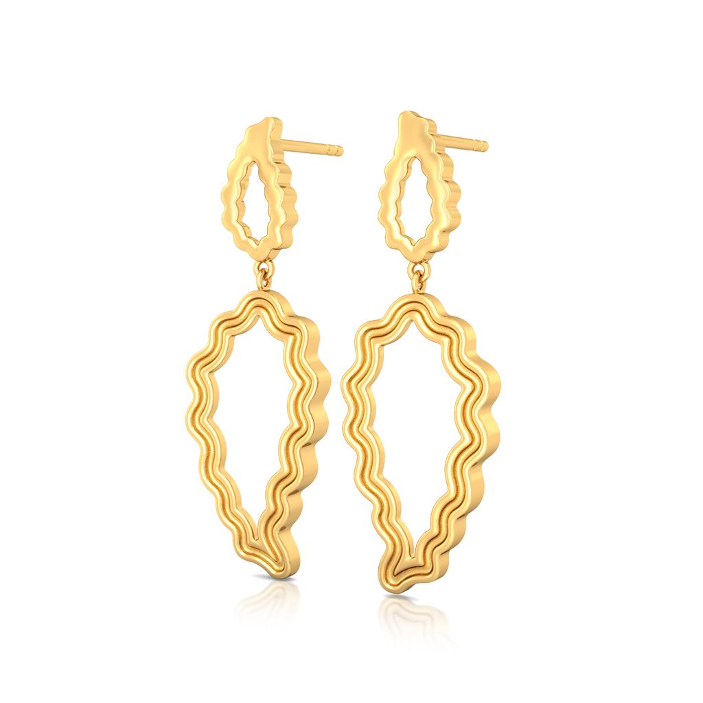 Electric Paisley Gold Earrings
