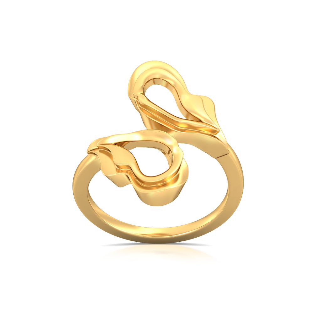 Ripple of Romance Gold Rings alternate view 3