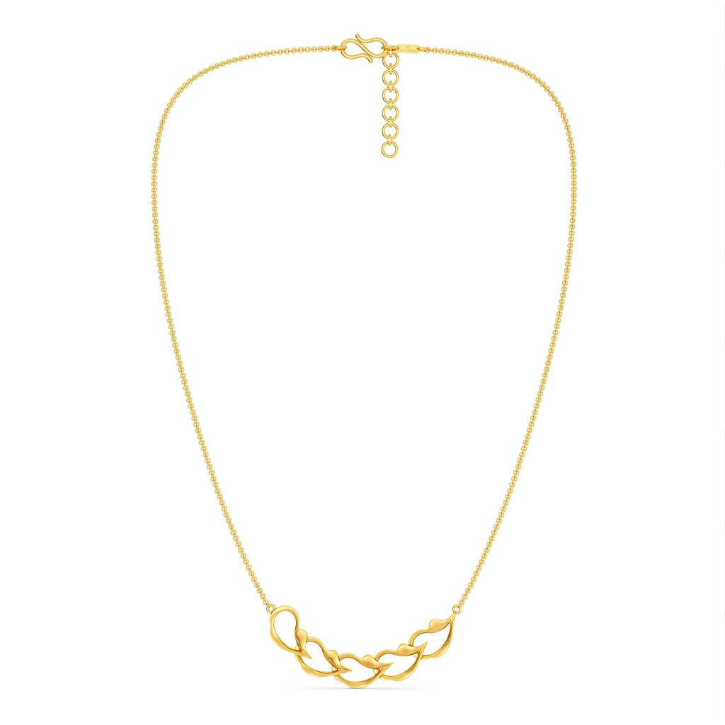 Ripple of Romance Gold Necklaces