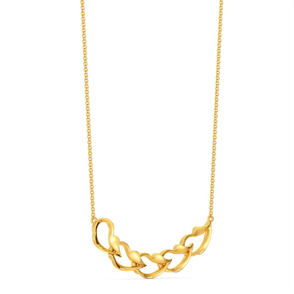Ripple of Romance Gold Necklaces