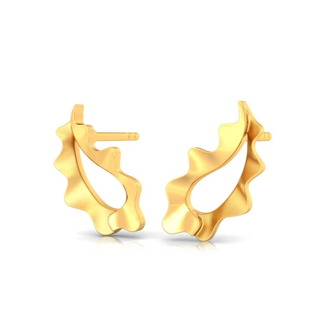 Ripplin' Paisley Gold Earrings