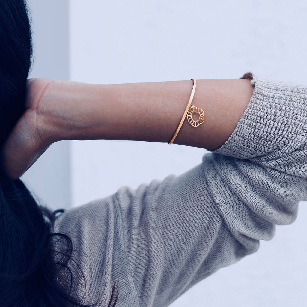 Ripple Effect Gold Bangles