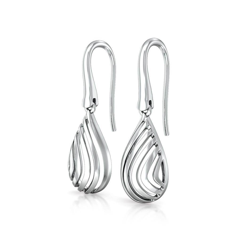 Lateral Lattice Gold Earrings