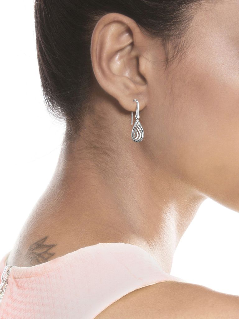 Lateral Lattice Gold Earrings